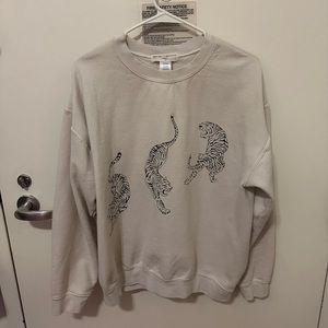 Urban Outfitters Project Social T Tiger Pullover Sweatshirt